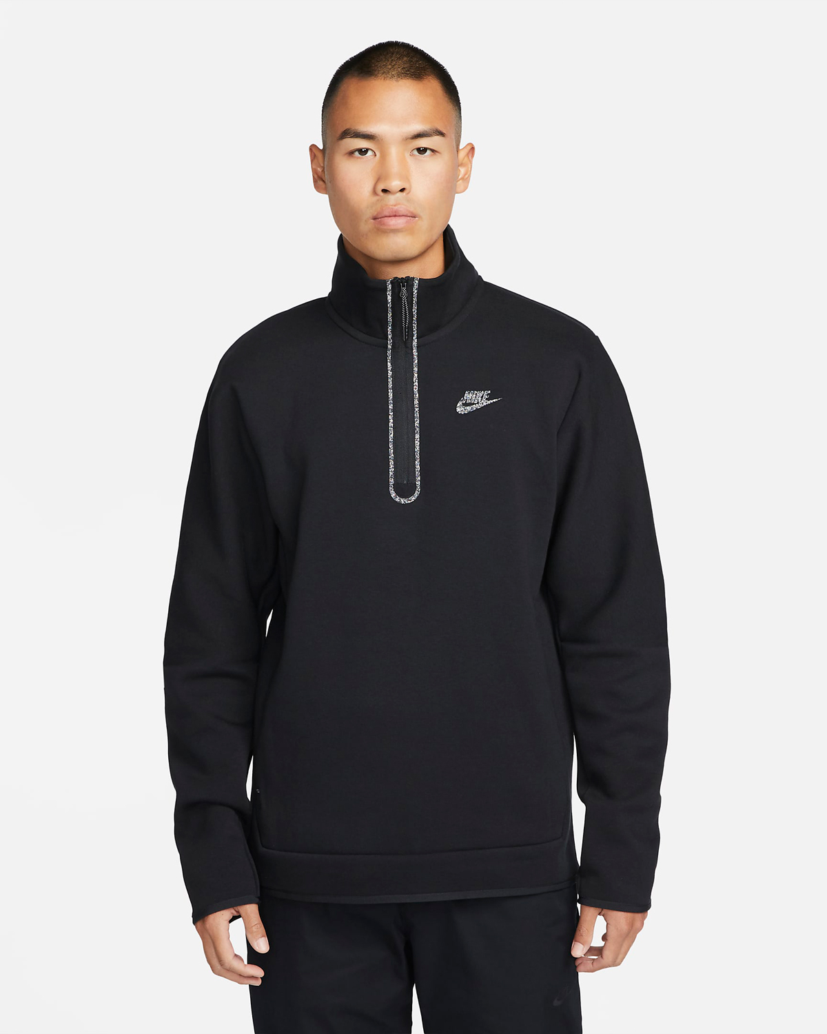 Nike-Tech-Fleece-Half-Zip-Top-Black