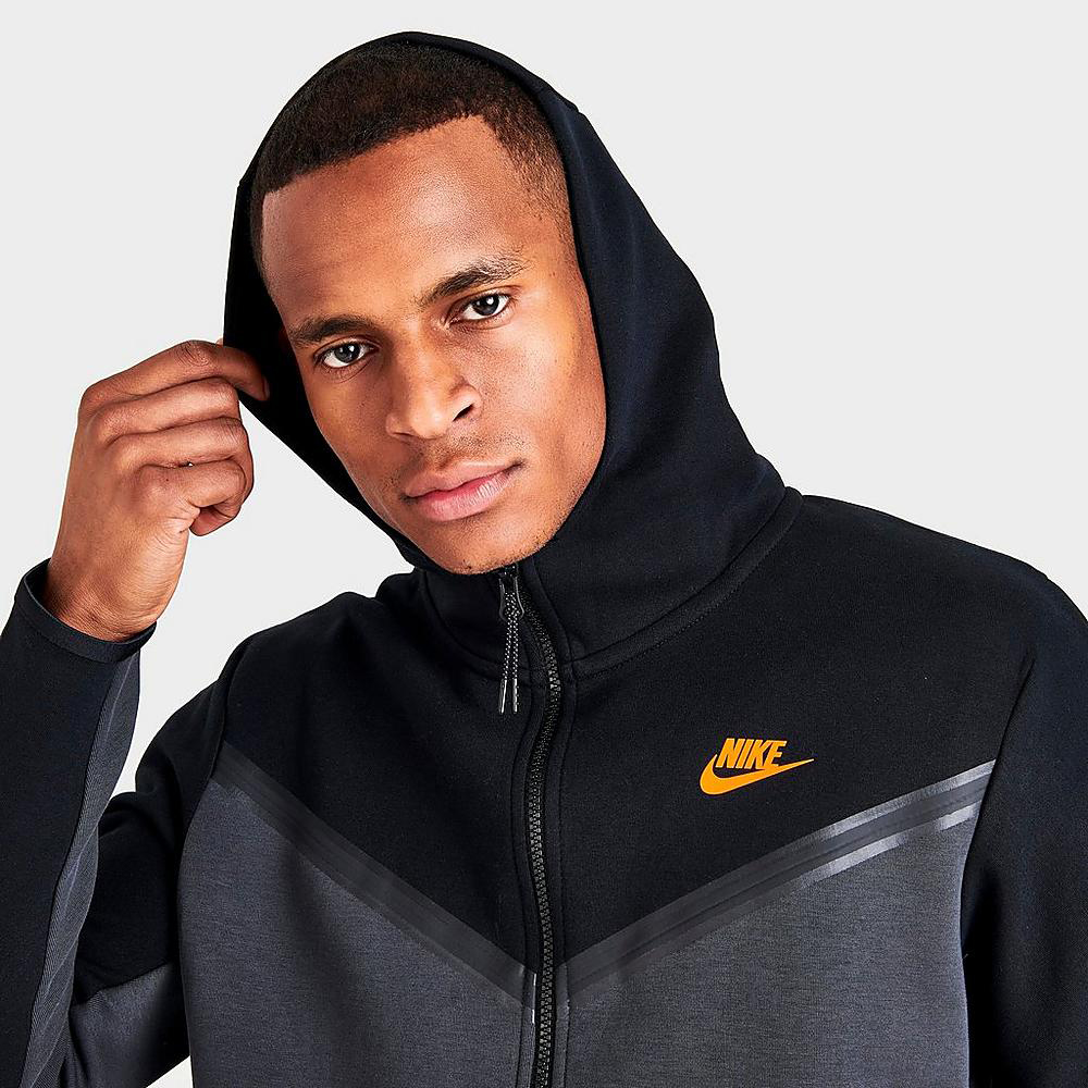 Nike-Tech-Fleece-Hoodie-Black-Safety-Orange-2