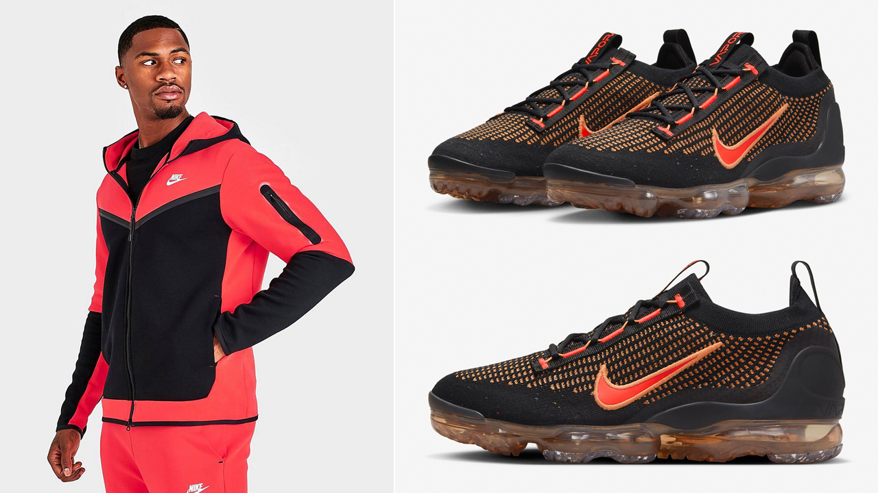 Nike-Tech-Fleece-Hoodie-Light-Crimson-Black-Sneaker-Match-Outfit