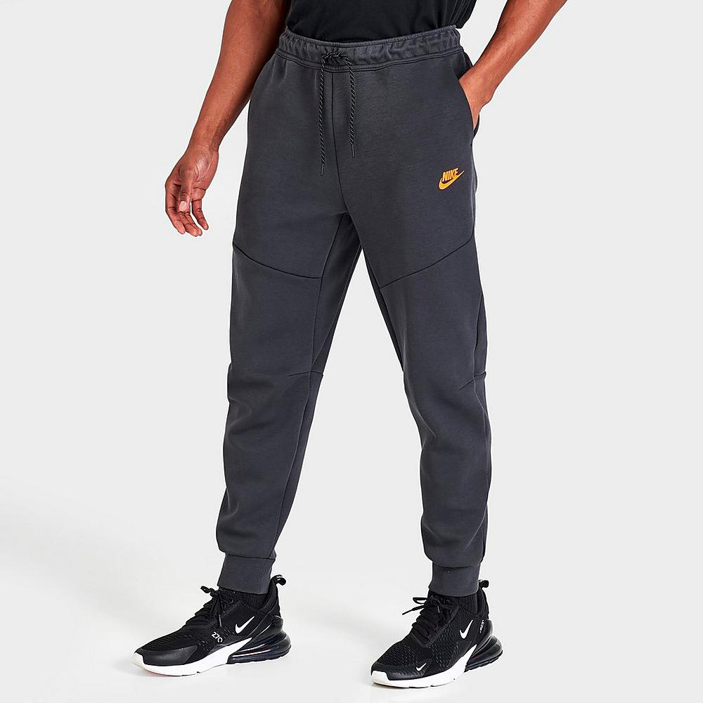 Nike-Tech-Fleece-Jogger-Pants-Black-Safety-Orange-1