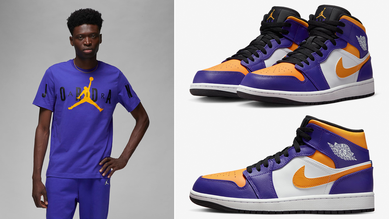 Air-Jordan-1-Mid-Lakers-Shirts-Clothing-Outfits