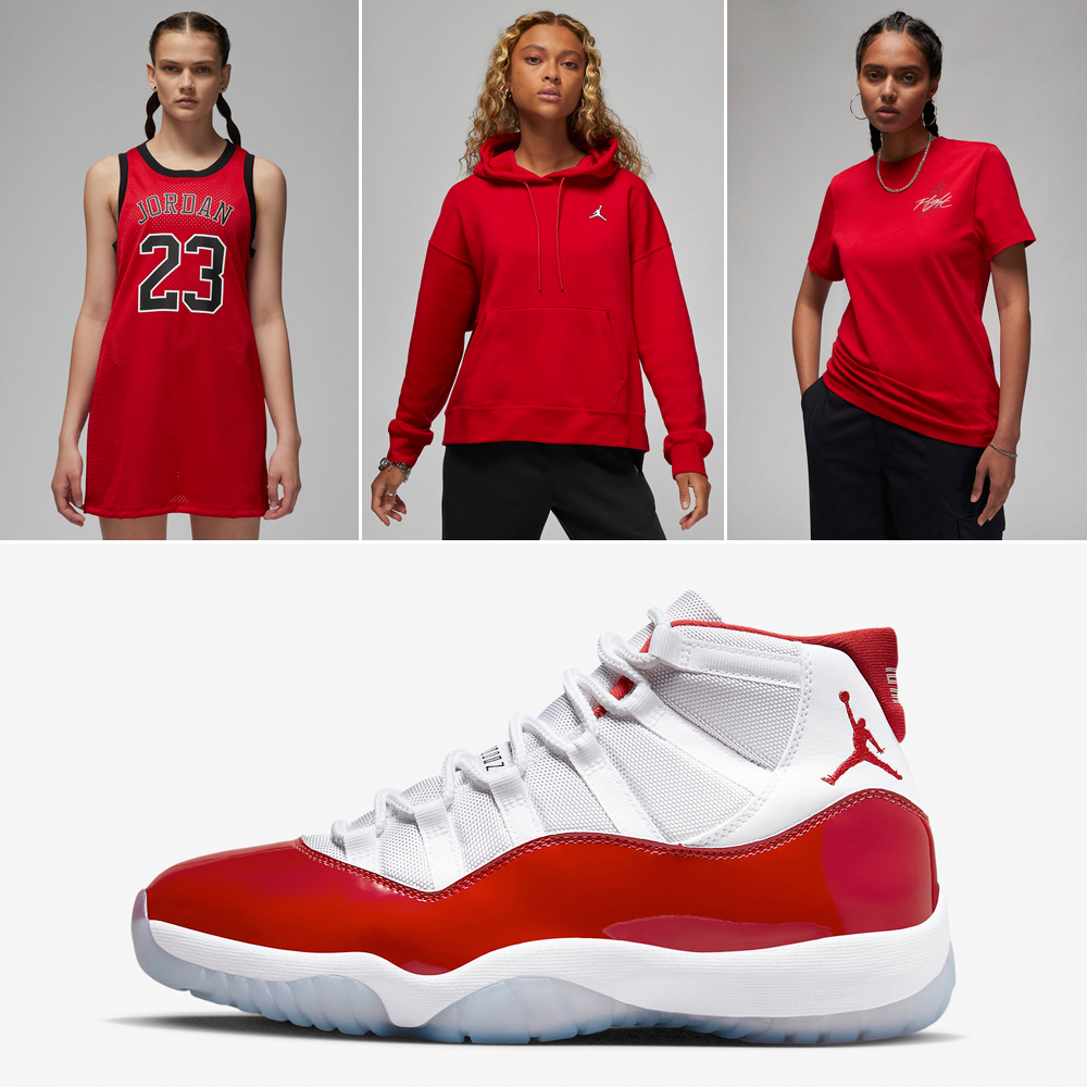 Air-Jordan-11-Cherry-2022-Womens-Shirts-Clothing