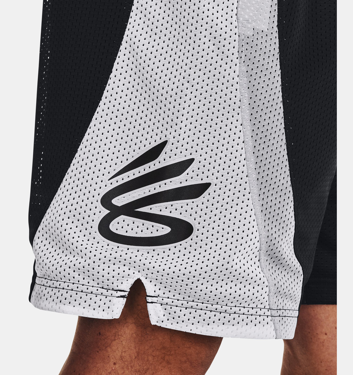 Curry-10-Basketball-Shorts-Black-White-2