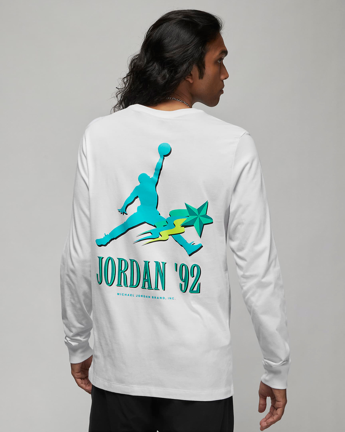 Jordan-92-Long-Sleeve-T-Shirt-White-Turquoise-2