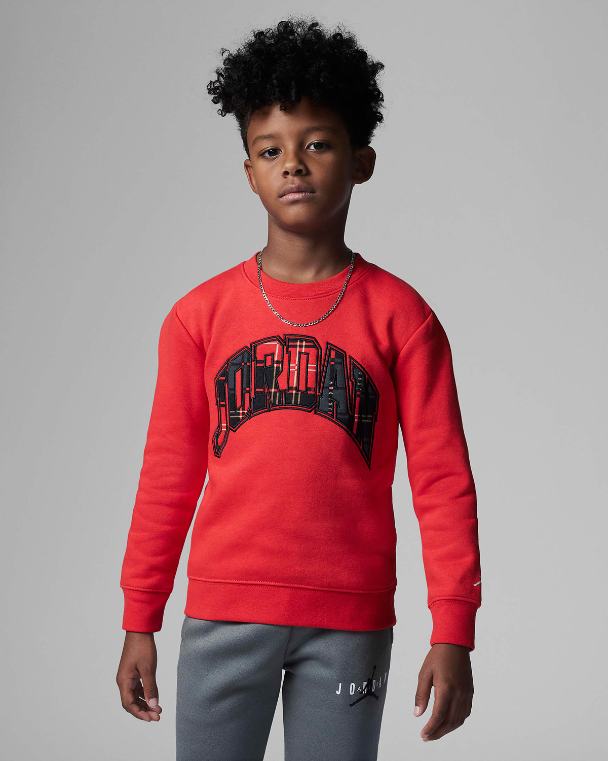 Jordan-Plaid-Little-Kids-Crew-Sweatshirt