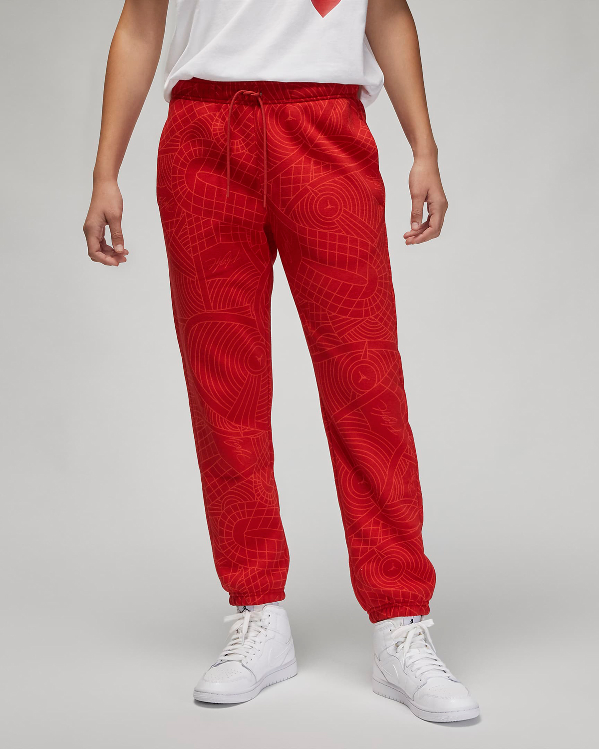 Jordan-Womens-Brooklyn-Printed-Fleece-Pants-Gym-Red