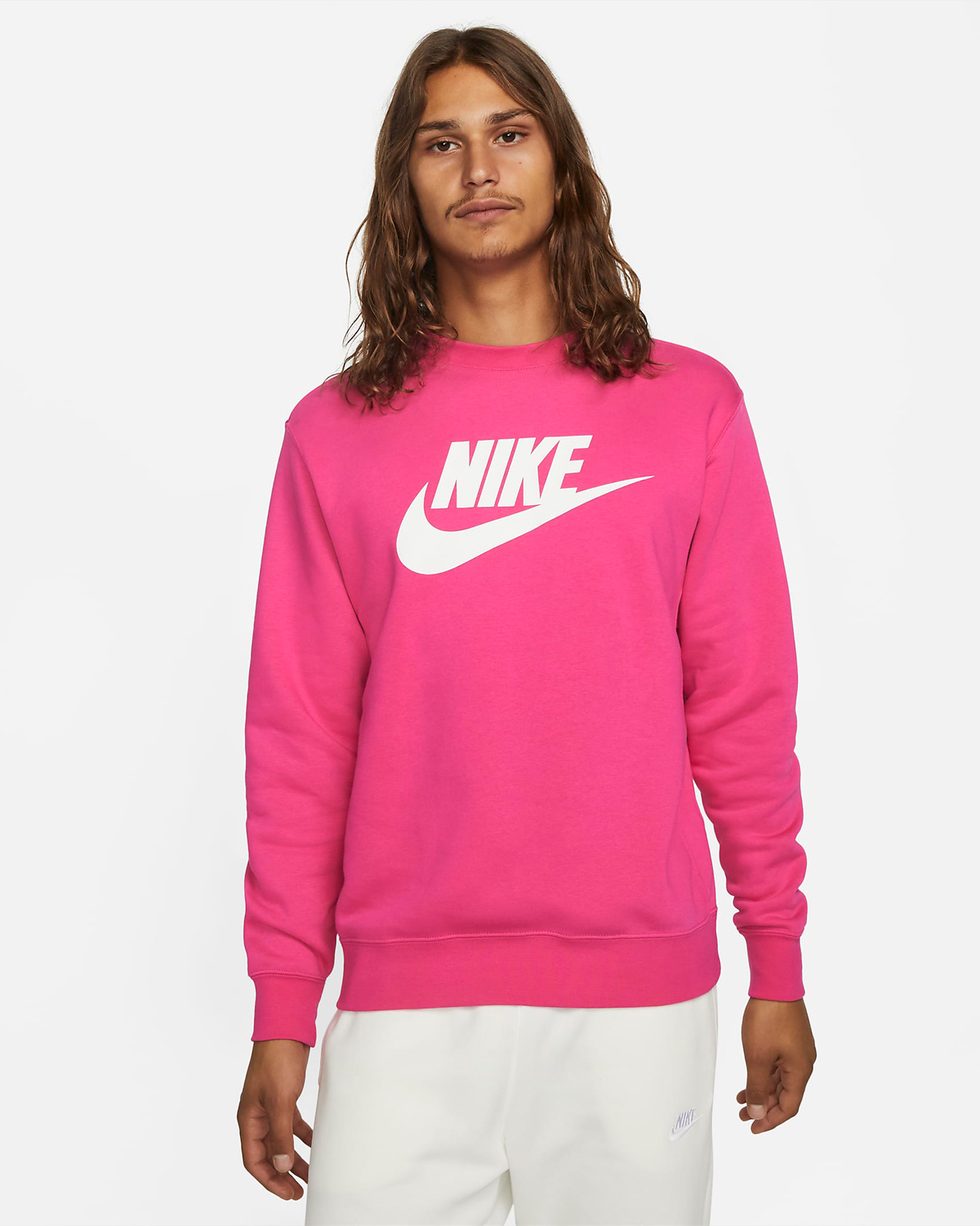 Nike-Club-Fleece-Crew-Sweatshirt-Active-Pink
