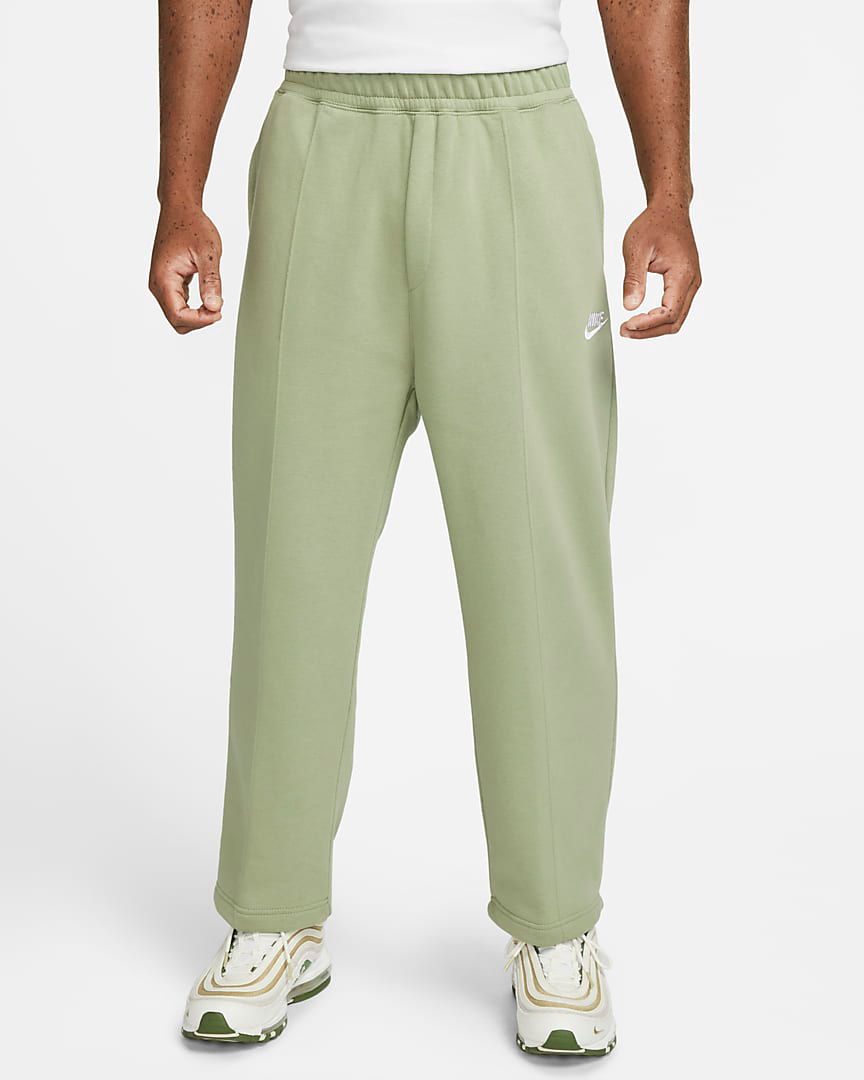 Nike-Club-Fleece-Cropped-Pants-Oil-Green