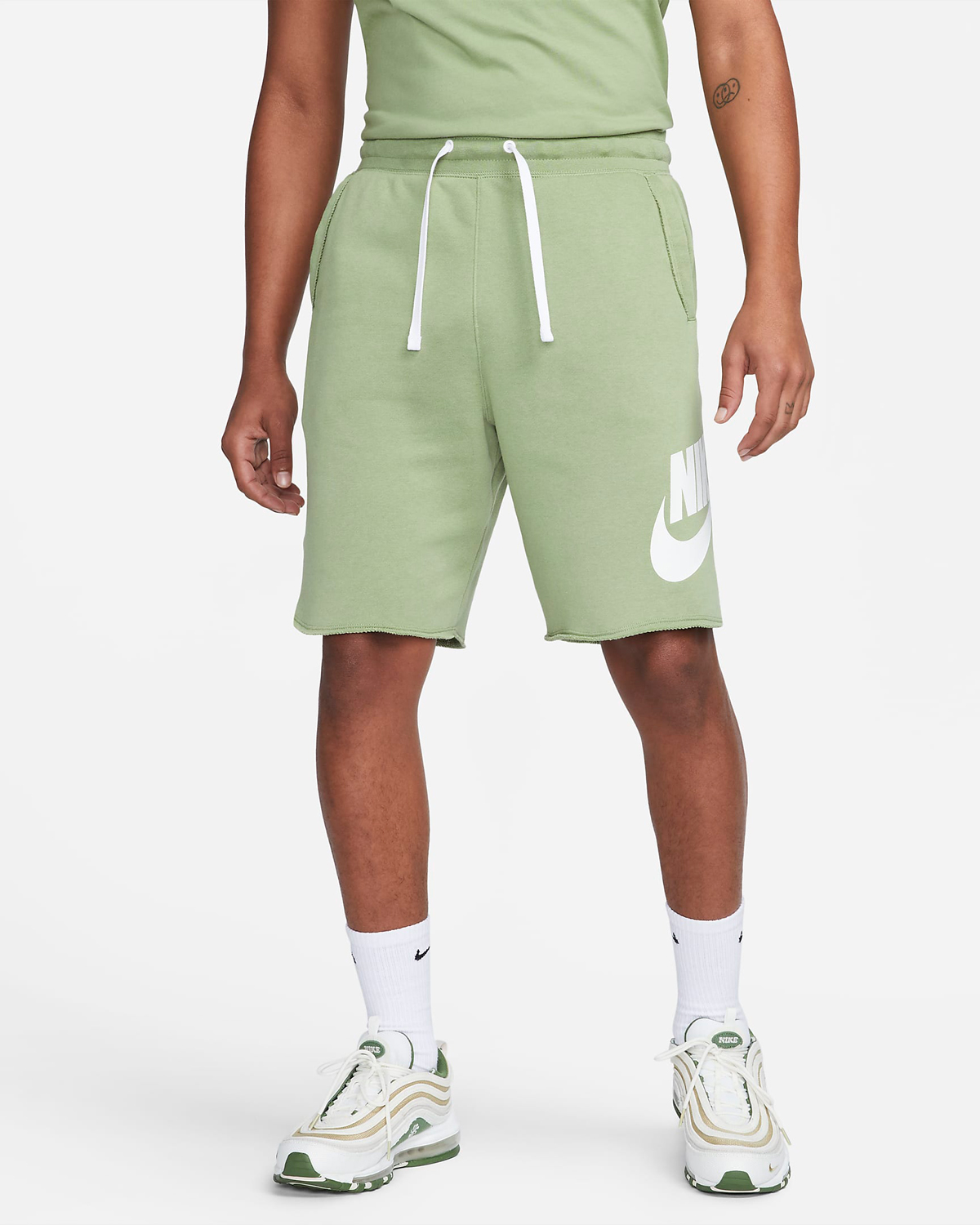 Nike-Oil-Green-Club-Alumni-Shorts