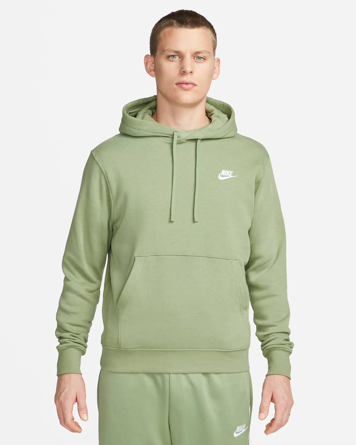 Nike-Oil-Green-Club-Fleece-Pullover-Hoodie