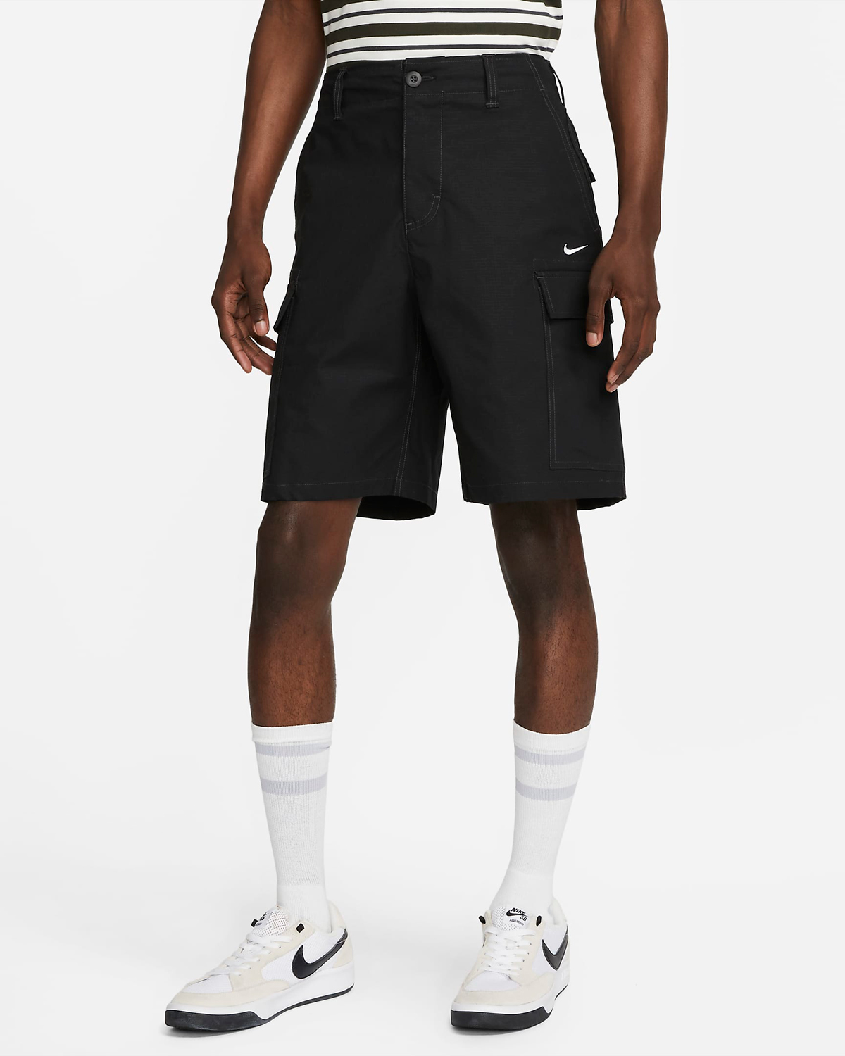 Nike-SB-Skate-Cargo-Shorts-Black-White