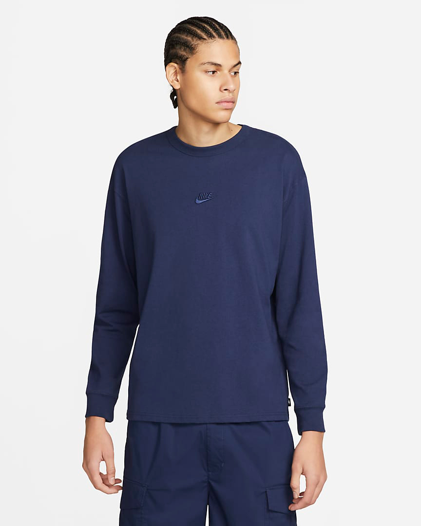 Nike-Sportswear-Premium-Essentials-Long-Sleeve-T-Shirt-Midnight-Navy
