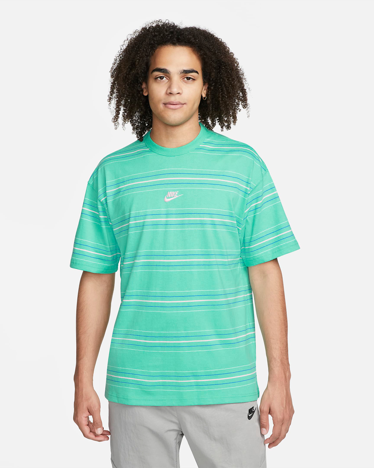 Nike-Sportswear-Striped-T-Shirt-Light-Menta