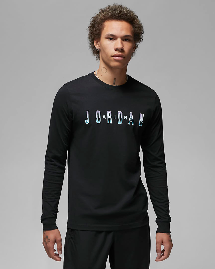 Jordan-Chrome-Black-Long-Sleeve-T-Shirt-1