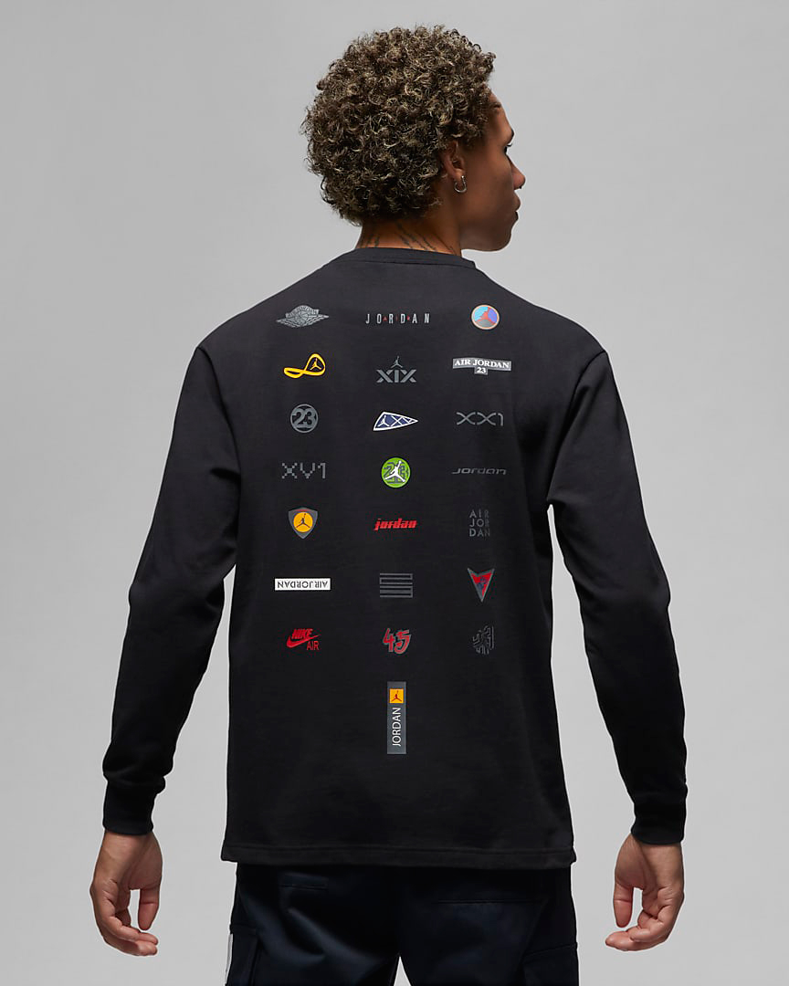Jordan-Flight-heritage-Long-Sleeve-T-Shirt-23-Logos-Black-Cement-Grey-2