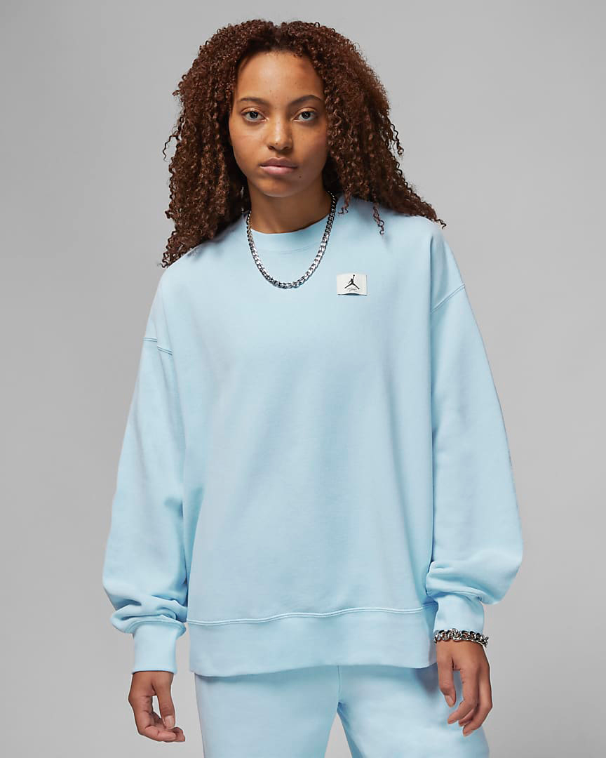 Jordan-Ice-Blue-Womens-Fleece-Crew-Sweatshirt