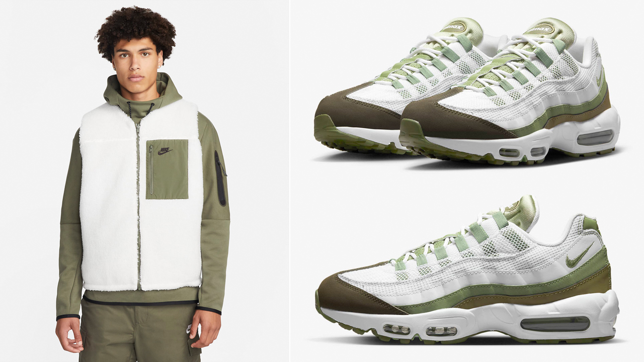 Nike-Air-Max-95-White-Medium-Olive-Oil-Green-Clothing