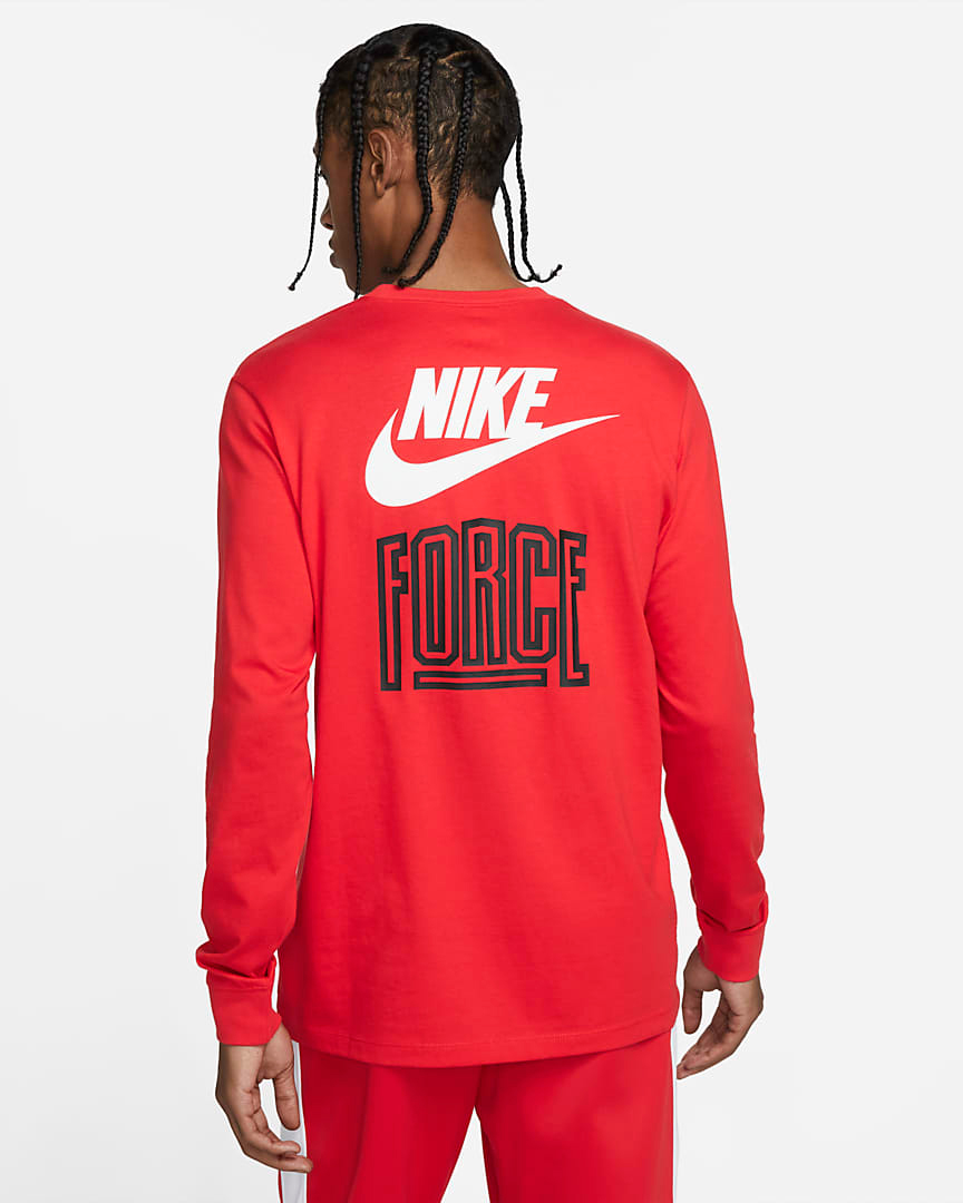 Nike-Basketball-Force-Long-Sleeve-T-Shirt-University-Red-2
