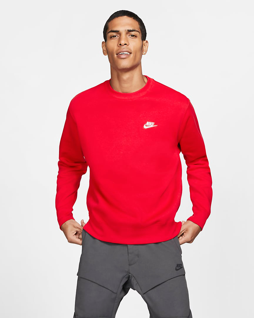 Nike-Club-Fleece-Crew-Sweatshirt-University-Red
