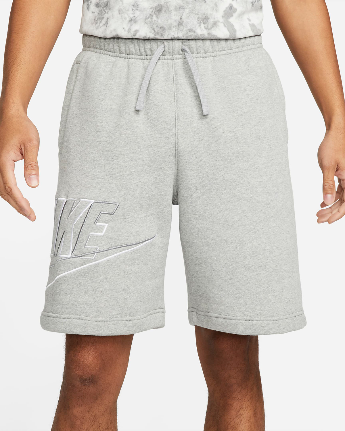 Nike-Club-Fleece-Plus-Shorts-Dark-Grey-Heather