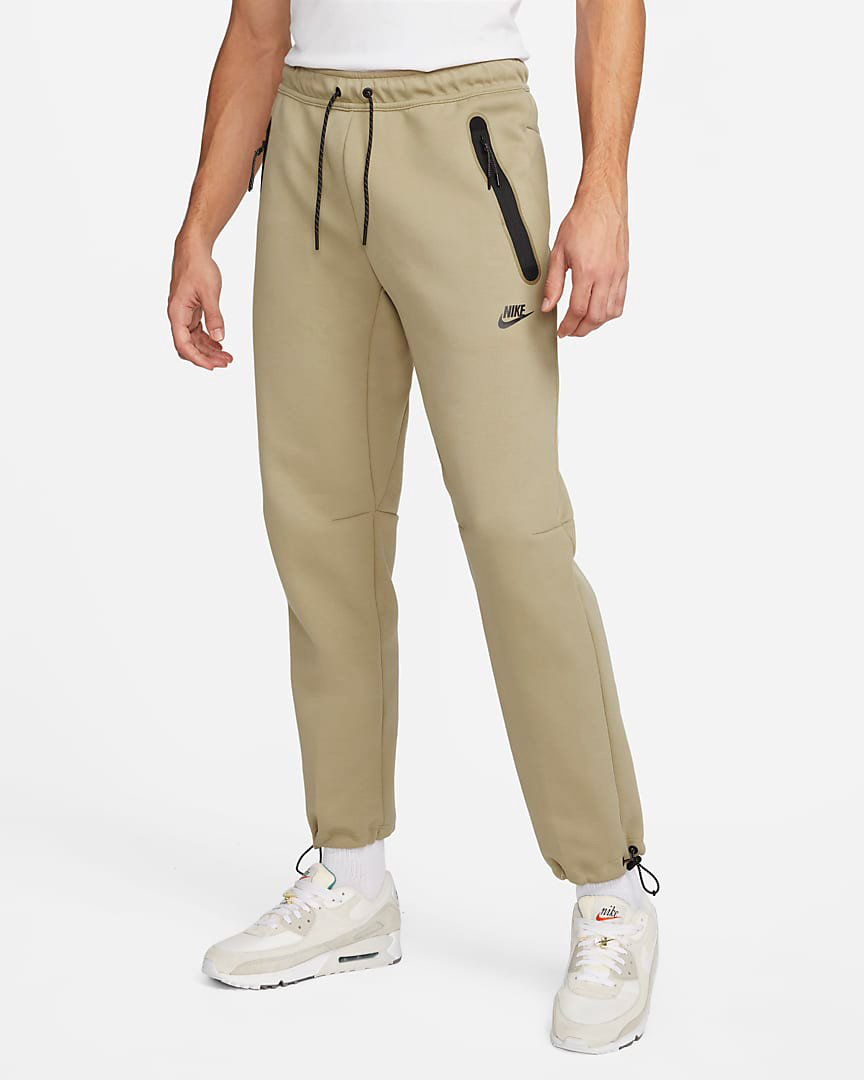 Nike-Khaki-Tech-Fleece-Pants