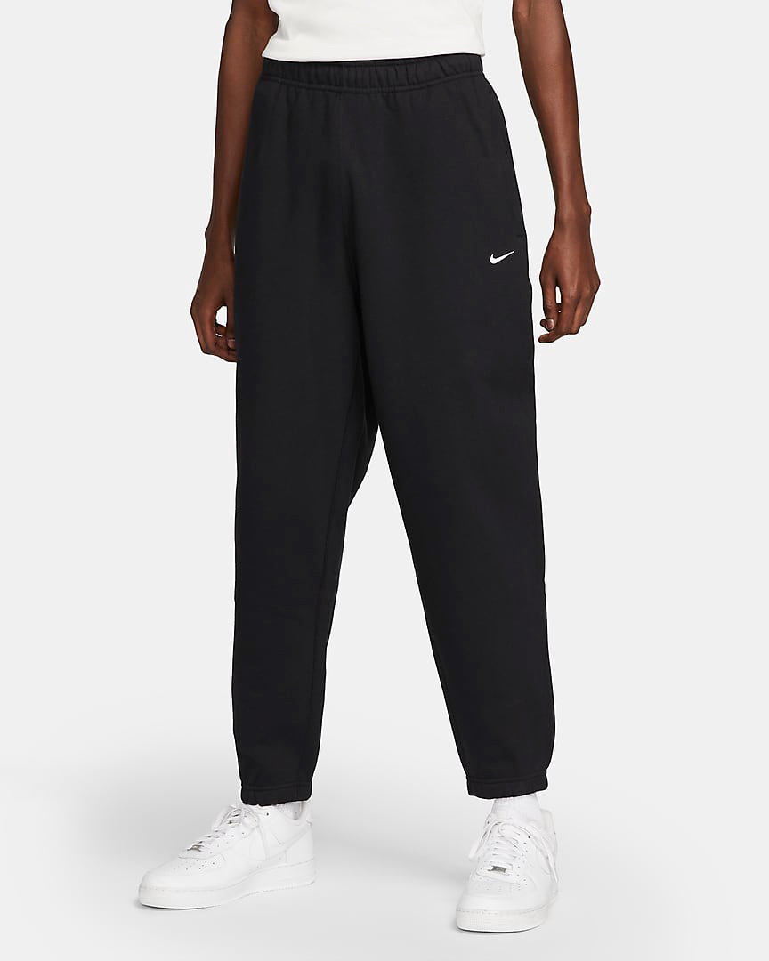 Nike-Solo-Swoosh-Fleece-Pants-Black-White