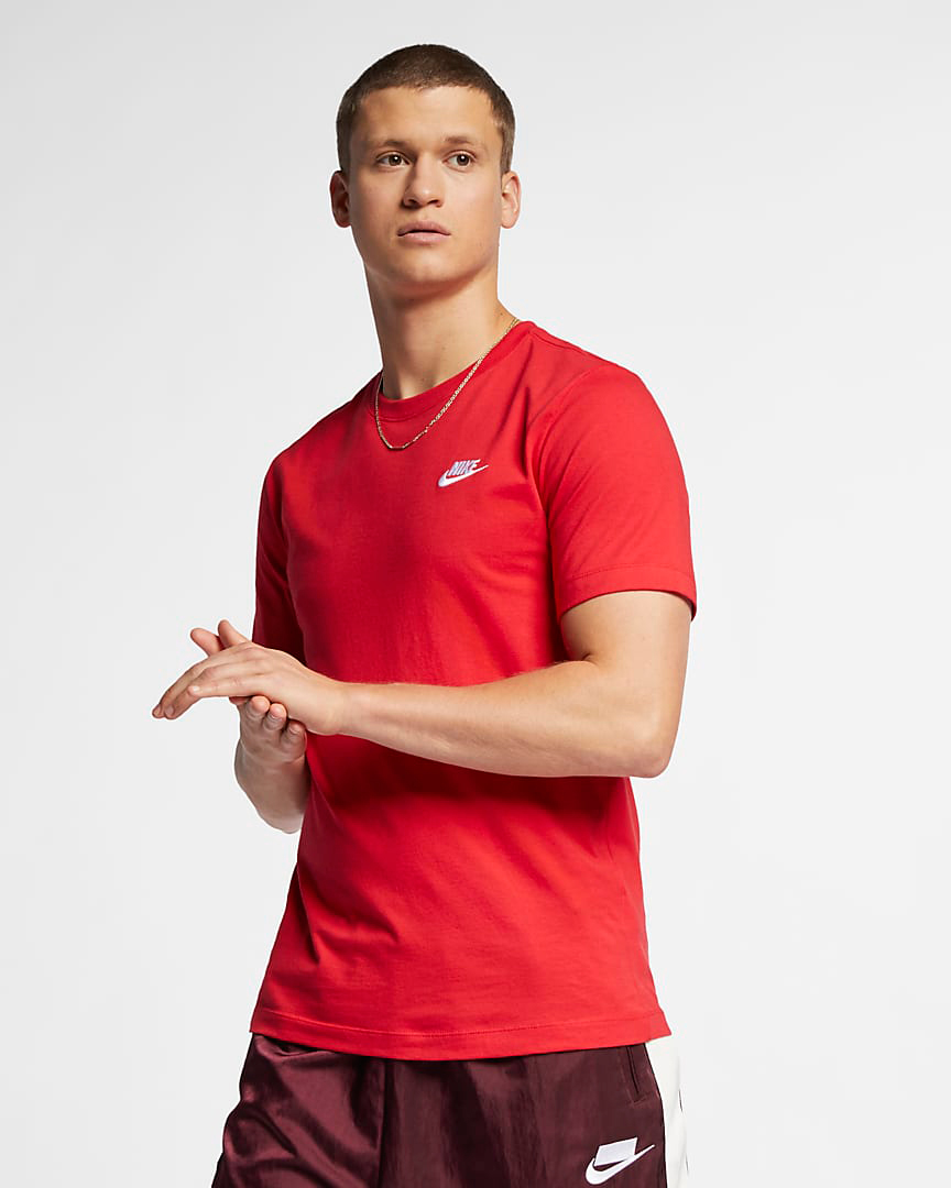 Nike-Sportswear-Club-T-Shirt-University-Red