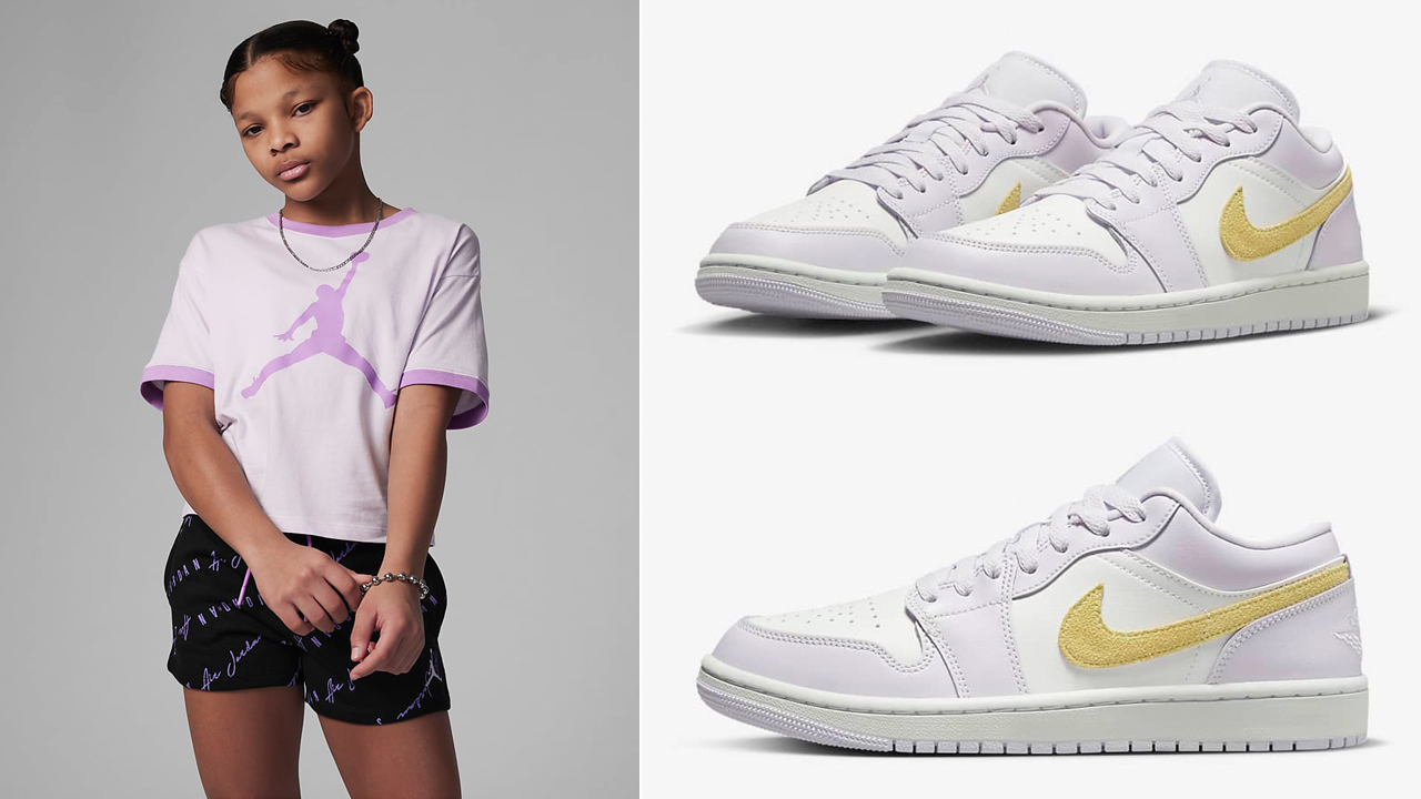 Air-Jordan-1-Low-Barely-Grape-Lemon-Wash-Girls-Shirts-Clothing-Outfits