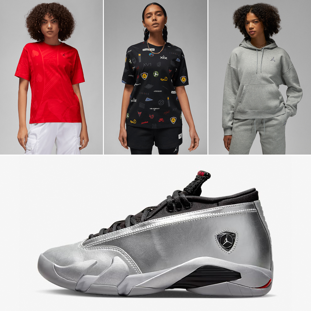 Air-Jordan-14-Low-Metallic-Silver-Womens-Shirts-Clothing-Outfits