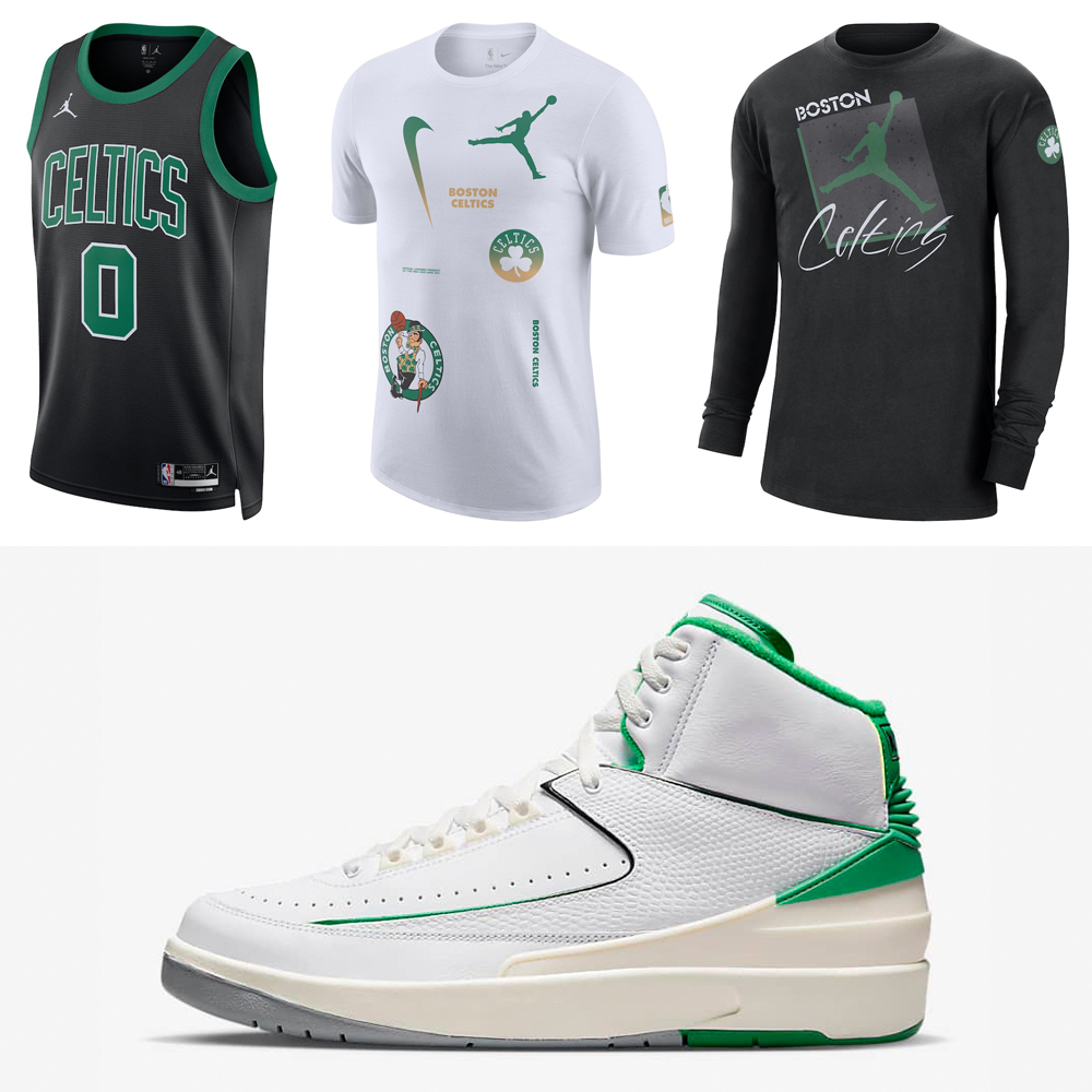 Air-Jordan-2-Lucky-Green-Celtics-Shirts-Clothing-Outfits