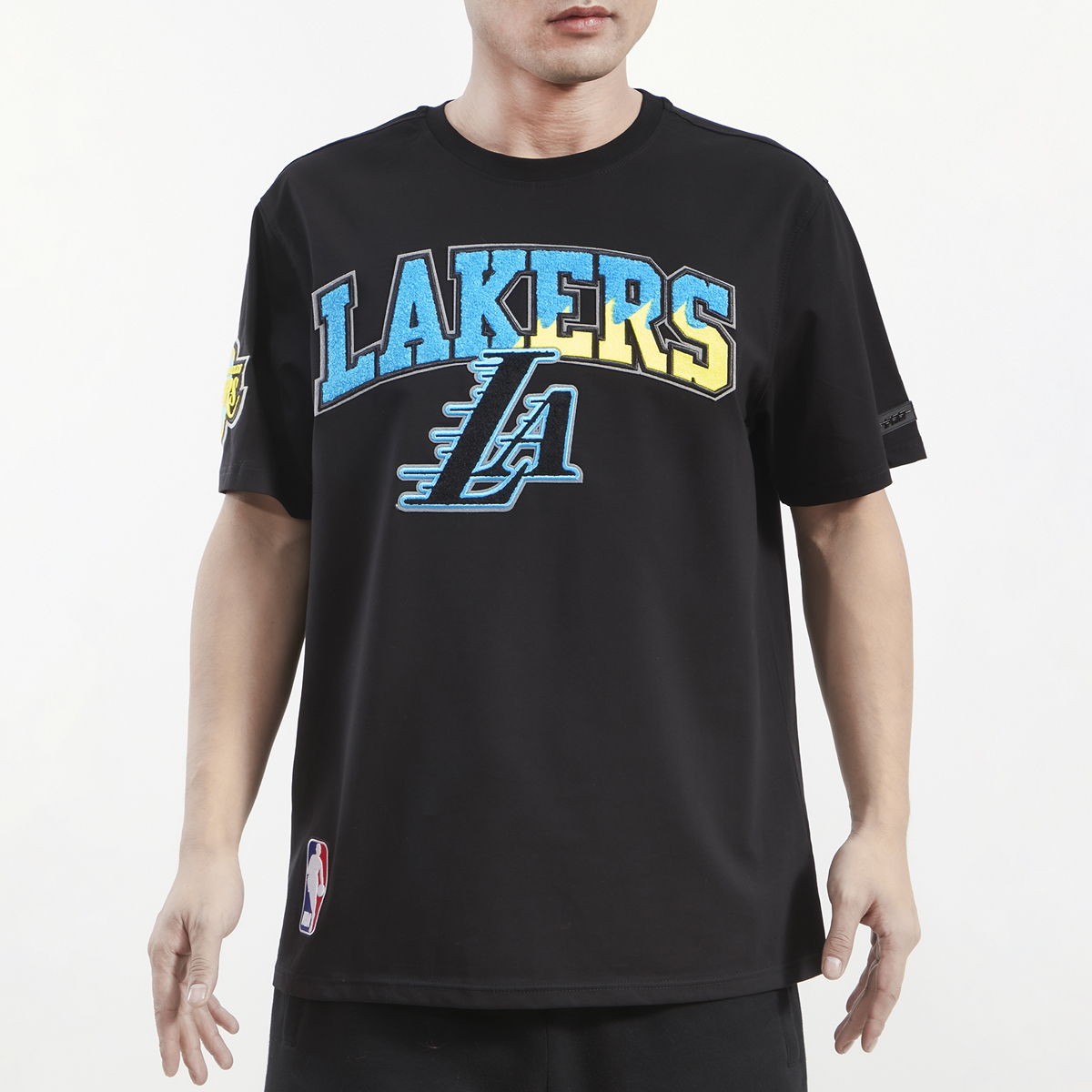 Air-Jordan-5-Aqua-LA-Lakers-Shirt-Pro-Standard