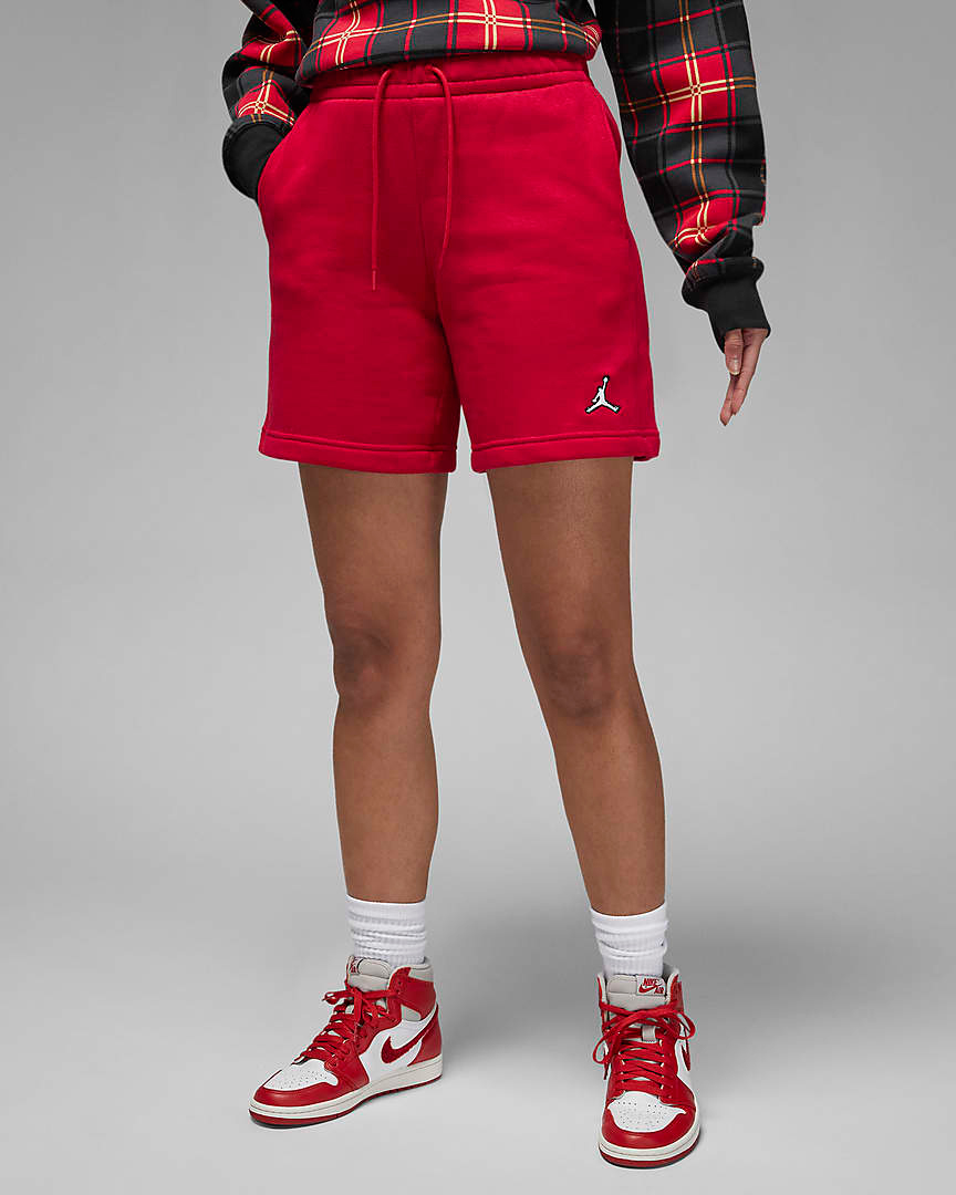 Jordan-Brooklyn-Fleece-Womens-Shorts-Gym-Red