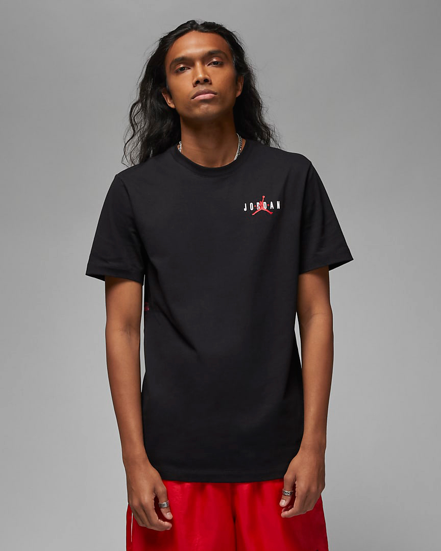 Jordan-Essentials-T-Shirt-Black-Gym-Red-1