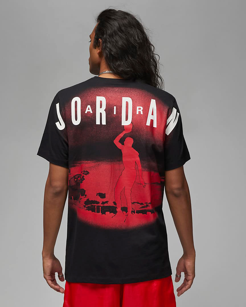 Jordan-Essentials-T-Shirt-Black-Gym-Red-2