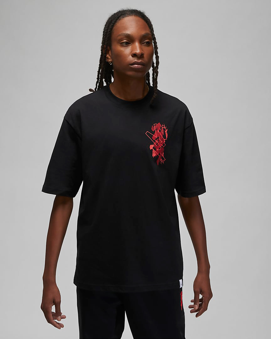 Jordan-Zion-Sneaker-School-T-Shirt-Black-Red-1