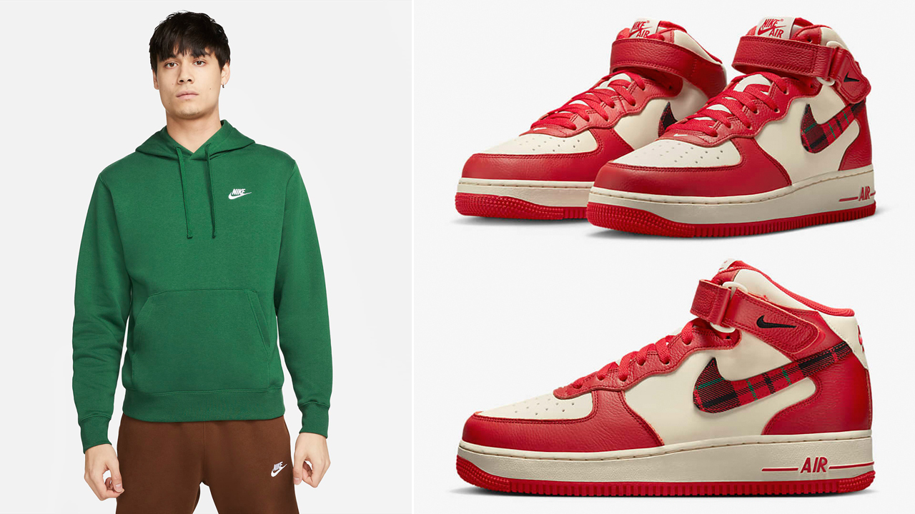 Nike-Air-Force-1-Mid-Plaid-Pale-Ivory-University-Red-Outfit-3