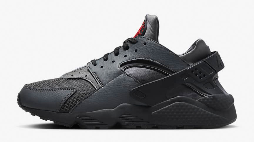 Nike-Air-Huarache-Black-Picante-Red-Iron-Grey-Matching-Outfits