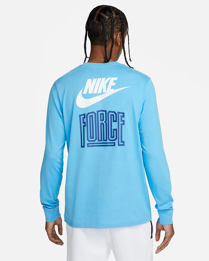 Nike-Basketball-Force-Long-Sleeve-T-Shirt-University-Blue-2