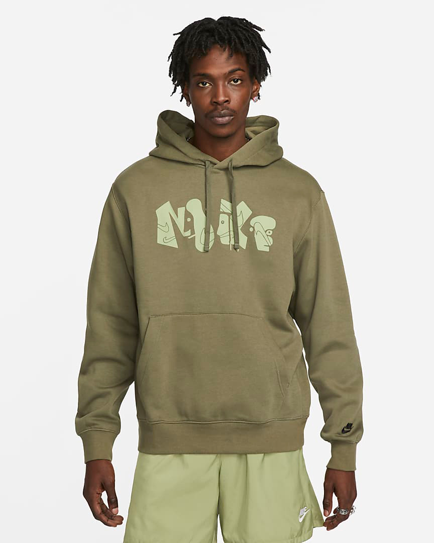 Nike-Club-Fleece-Graphic-Hoodie-Medium-Olive