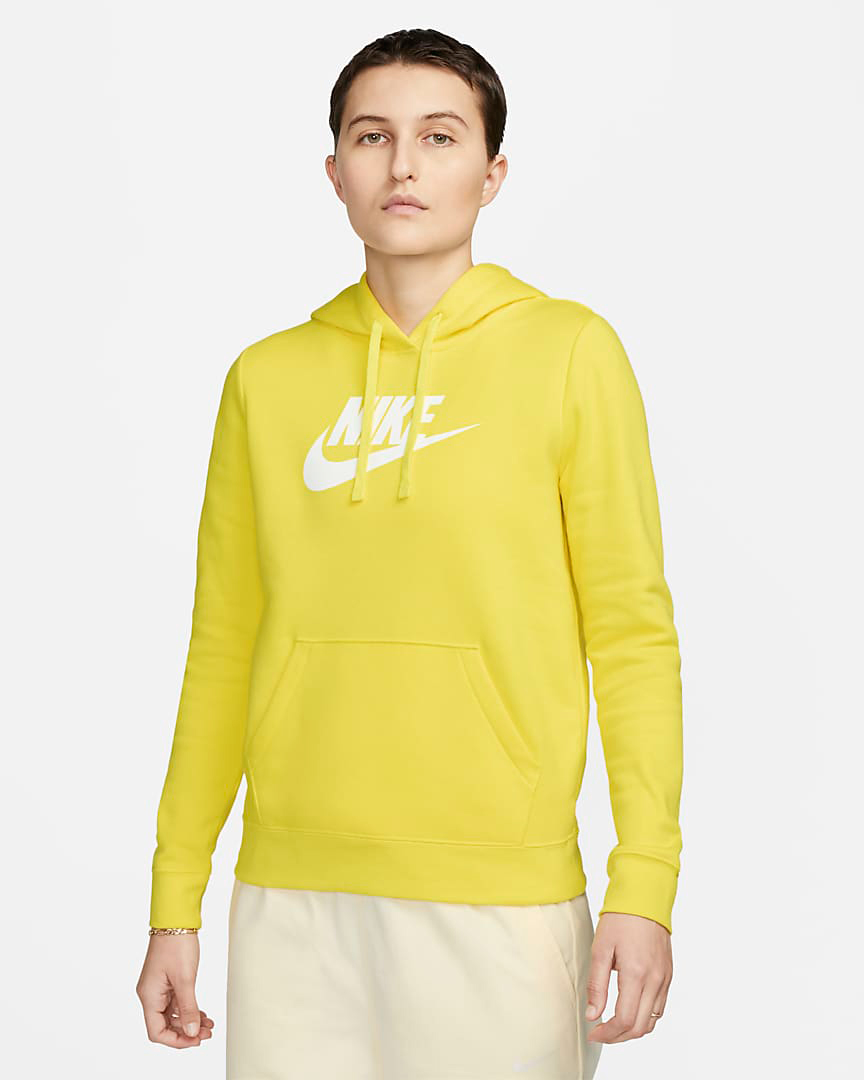 Nike-Opti-Yellow-Club-Fleece-Womens-Hoodie