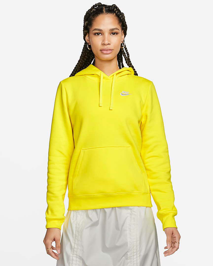 Nike-Opti-Yellow-Club-Fleece-Womens-Pullover-Hoodie