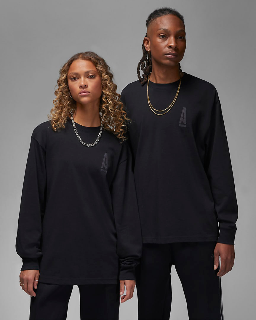 A-Ma-Maniere-Air-Jordan-12-Long-Sleeve-T-Shirt-Black