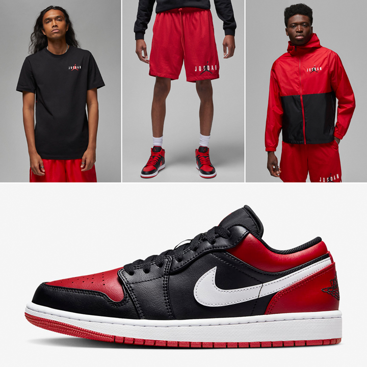 Air-Jordan-1-Low-Alternate-Bred-Toe-Outfits-Black-White-Gym-Red