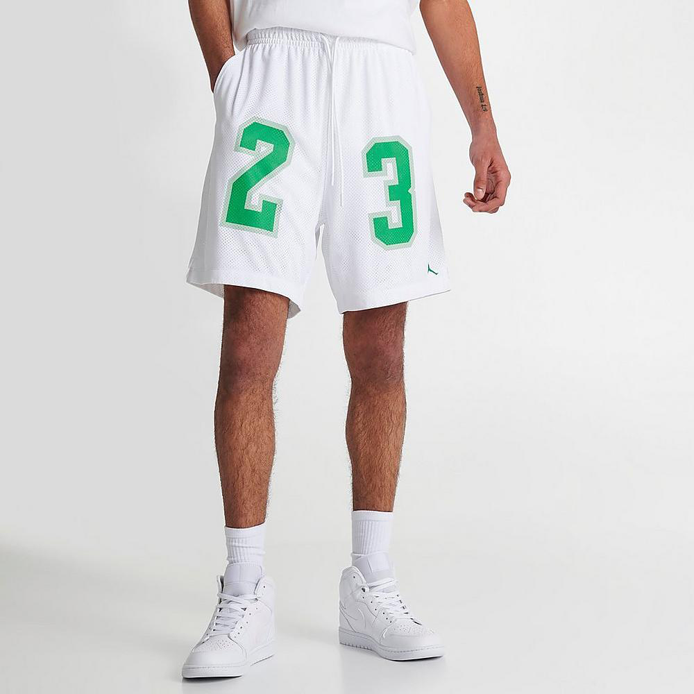Jordan-Essentials-Shorts-White-Lucky-Green