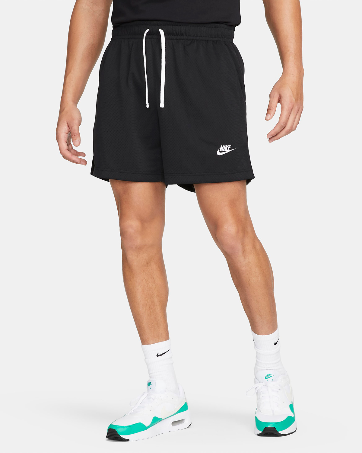 Nike-Club-Mesh-Flow-Shorts-Black-White