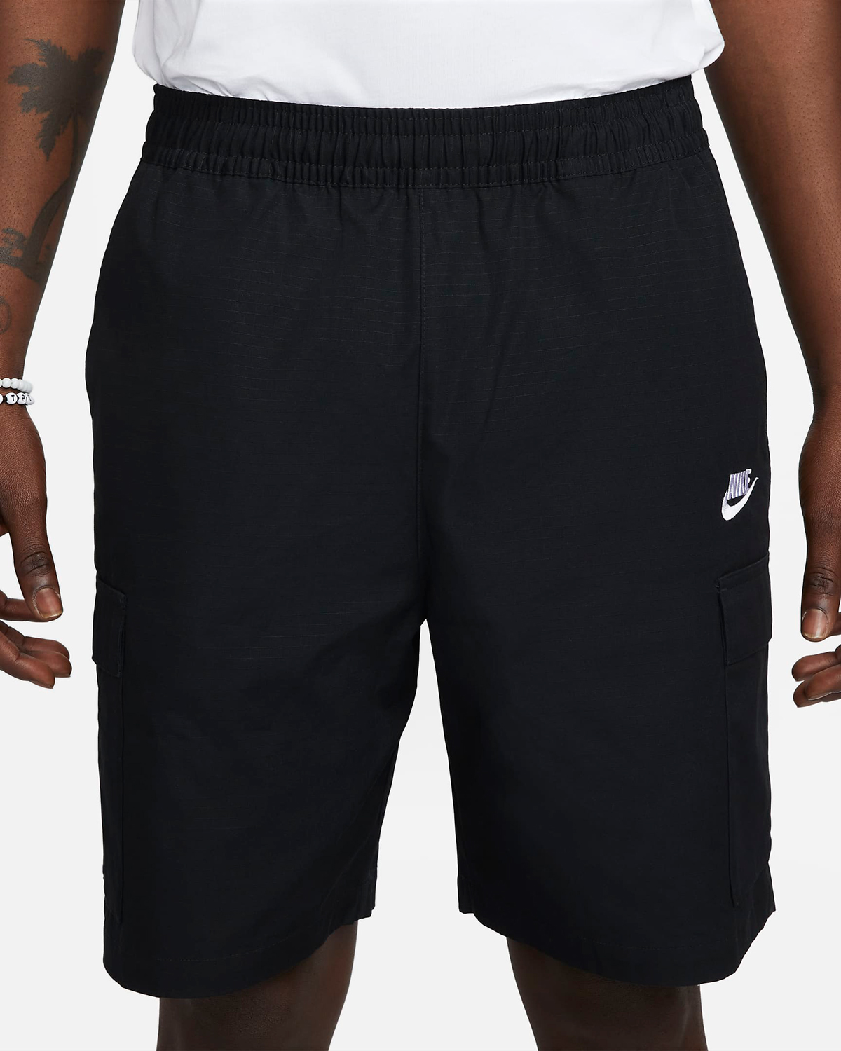 Nike-Club-Woven-Cargo-Shorts-Black-White-1
