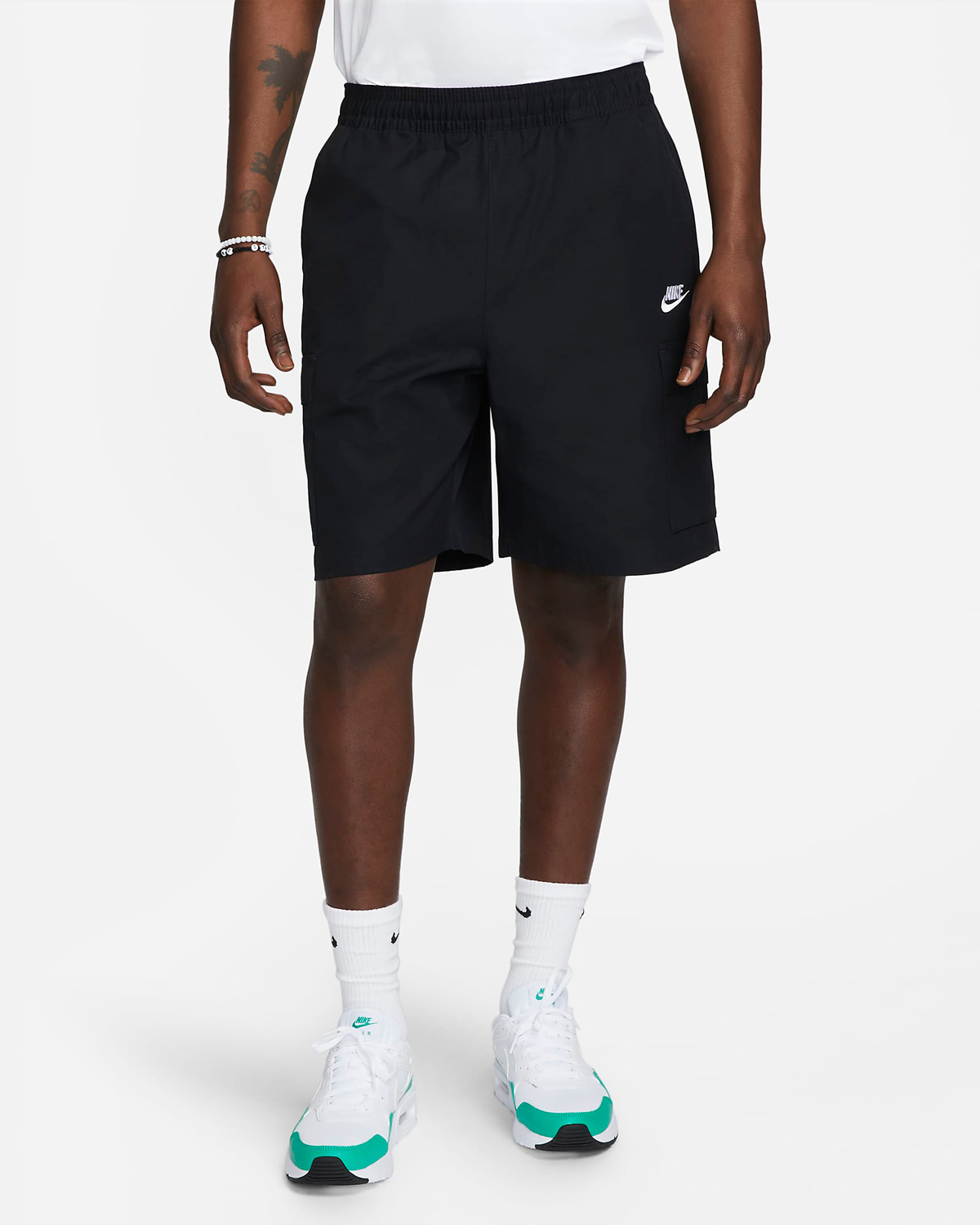 Nike-Club-Woven-Cargo-Shorts-Black-White