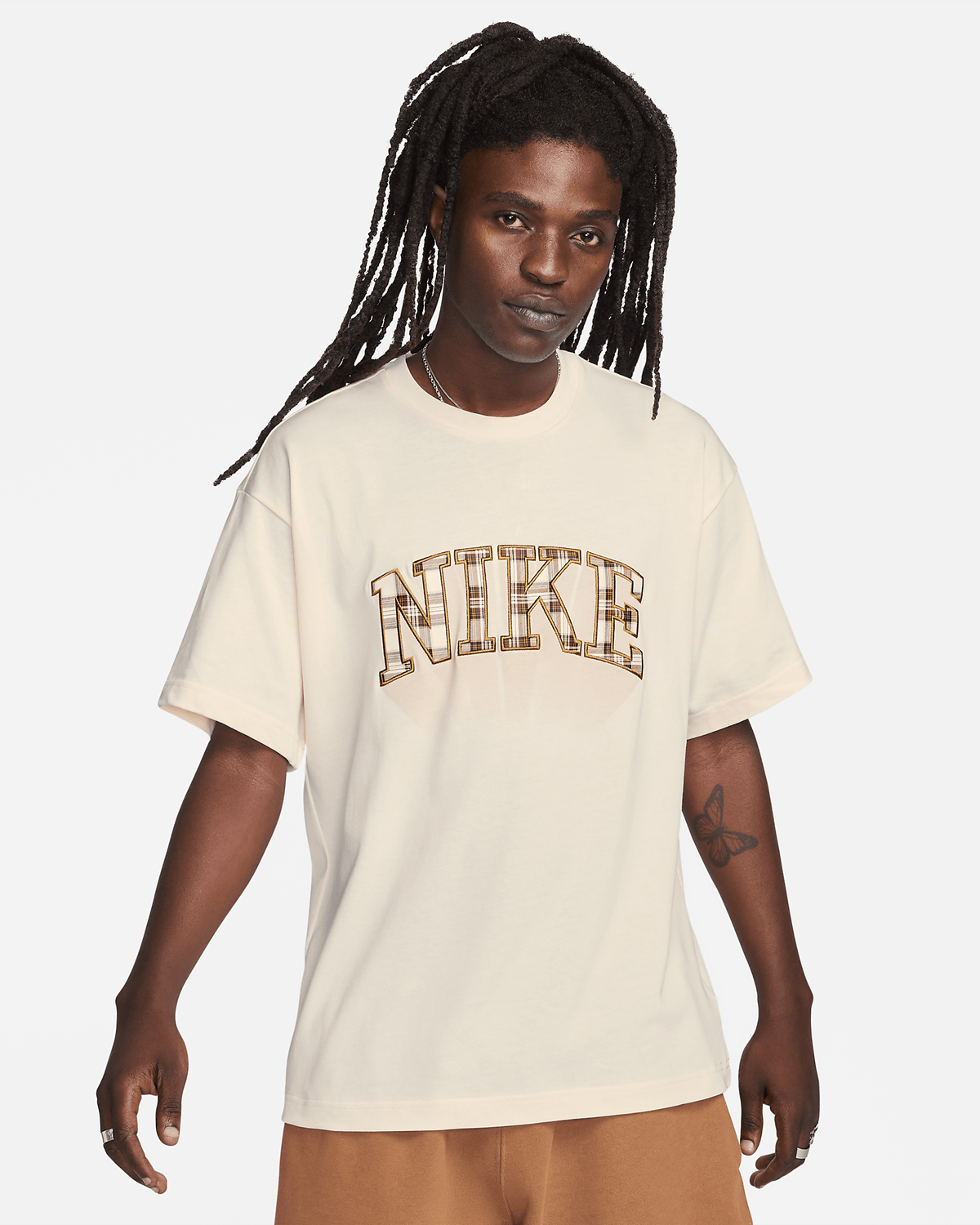 Nike-Plaid-Logo-T-Shirt-Pale-Ivory-Cacao-Wow