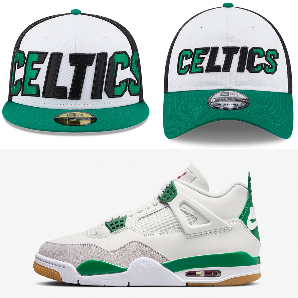 Nike-SB-Air-Jordan-4-Pine-Green-Celtics-Hats
