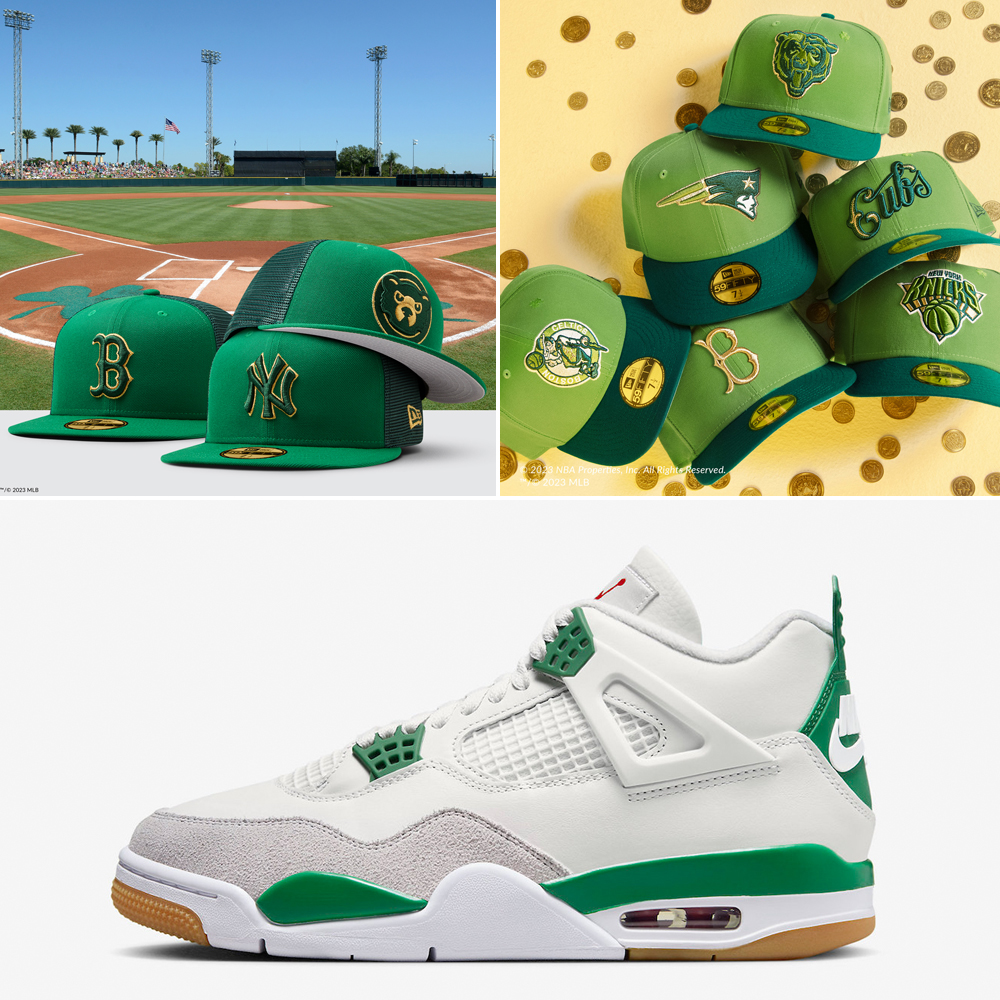 Nike-SB-Air-Jordan-4-Pine-Green-Hats-New-Era